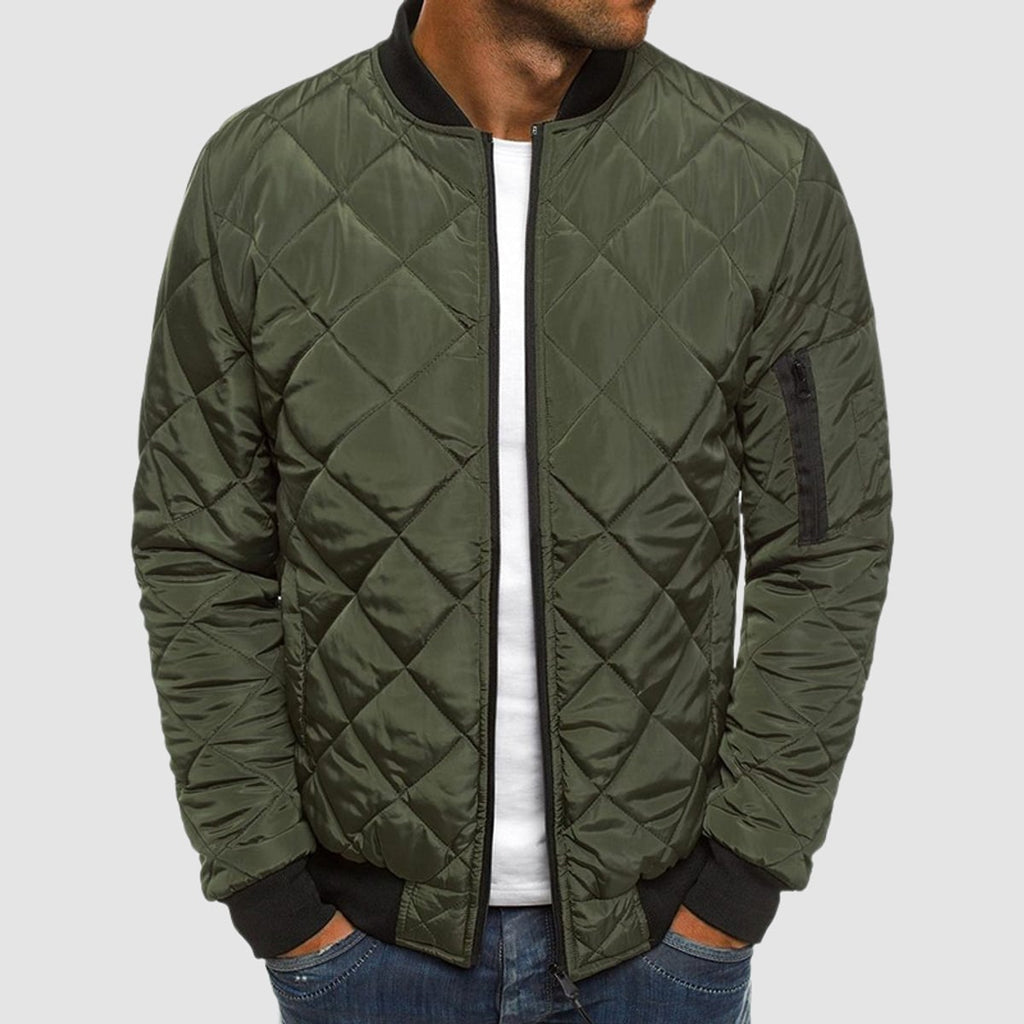heren slim fit overgangsjas met revers in donkergroen
