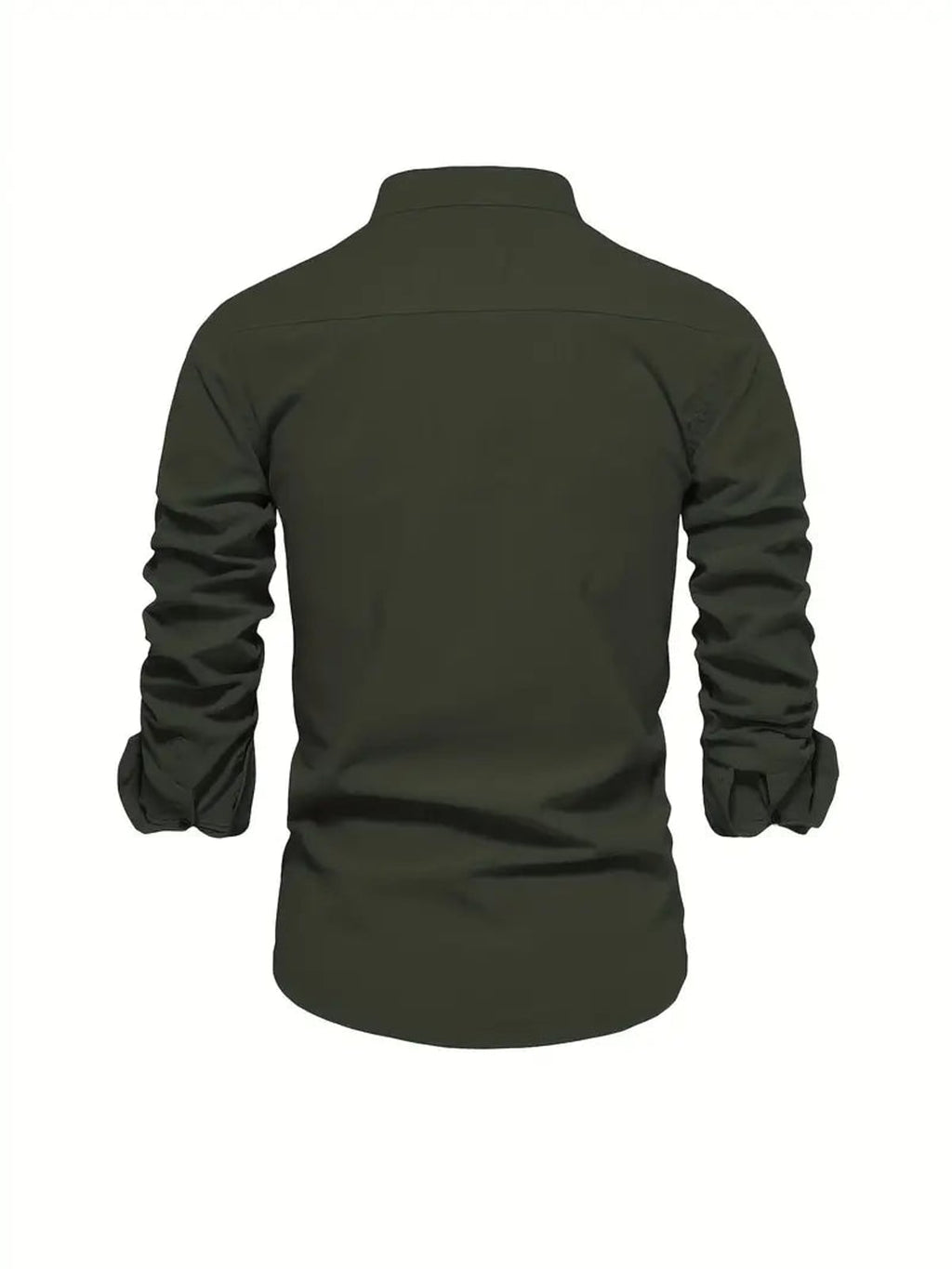 heren slim fit overhemd met staande kraag
