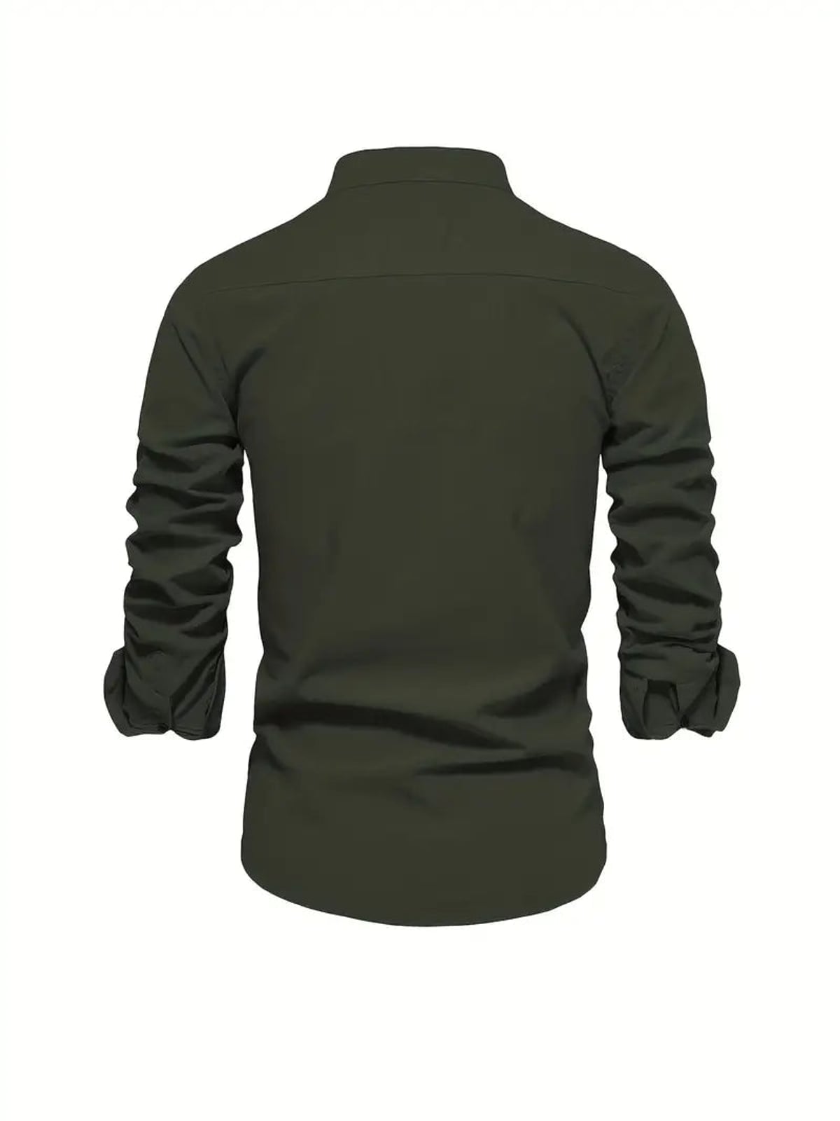 heren slim fit overhemd met staande kraag