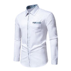 heren slim fit polo met lange mouwen