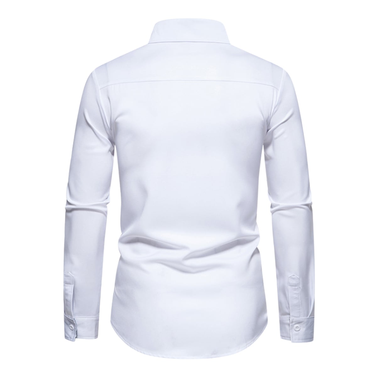 heren slim fit polo met lange mouwen