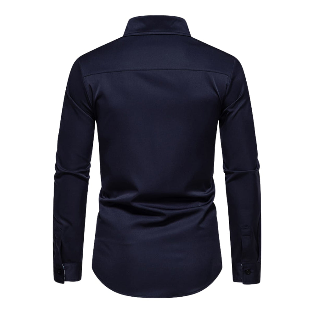 heren slim fit polo met lange mouwen