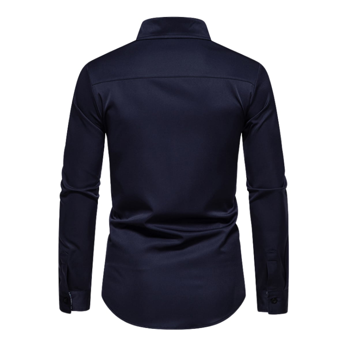 heren slim fit polo met lange mouwen