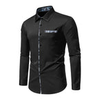 heren slim fit polo met lange mouwen