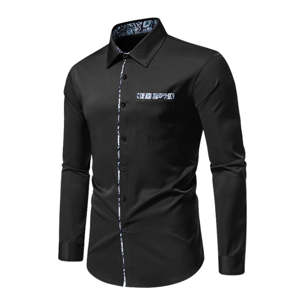heren slim fit polo met lange mouwen