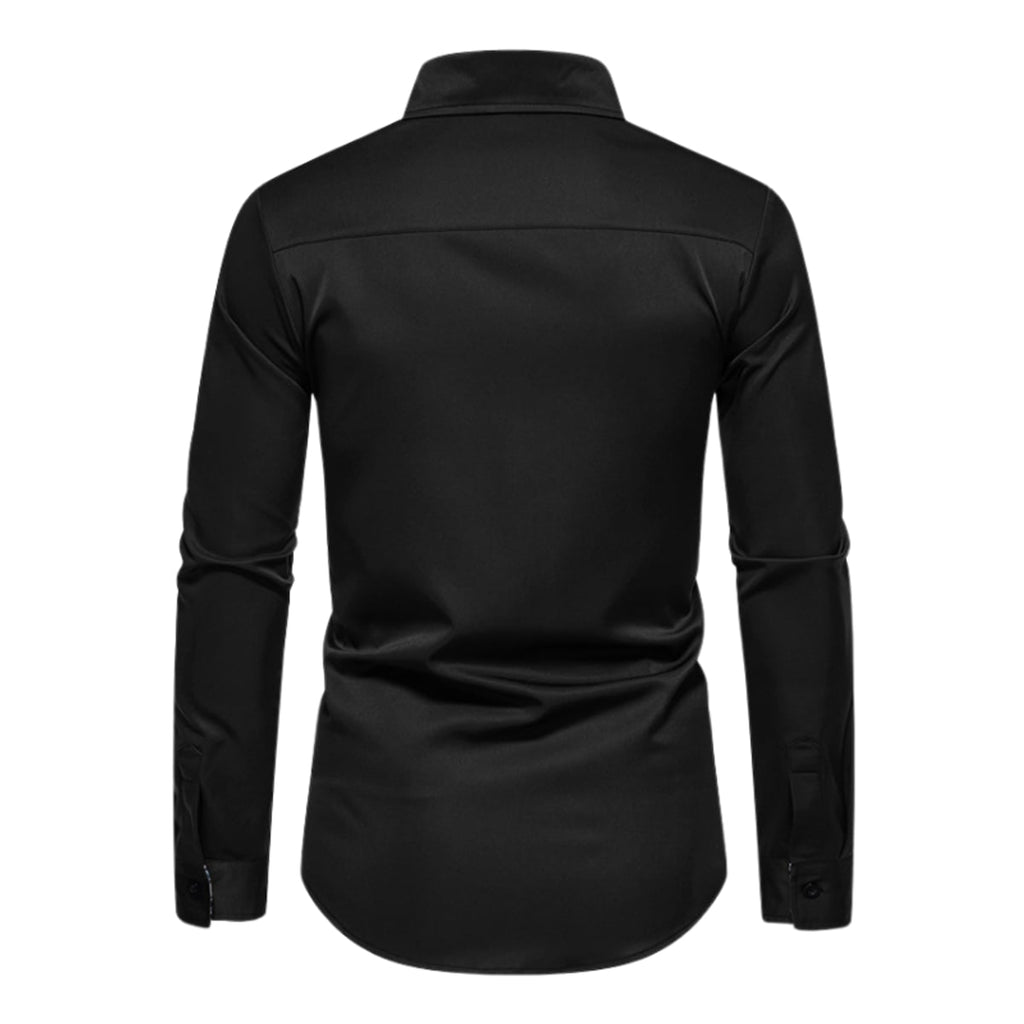 heren slim fit polo met lange mouwen