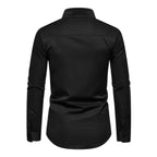 heren slim fit polo met lange mouwen