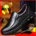 heren slip-on loafer met brede neus in zwart