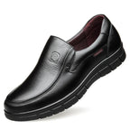 heren slip-on loafer met brede neus in zwart