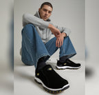 heren slip-on wandelschoen in zwart