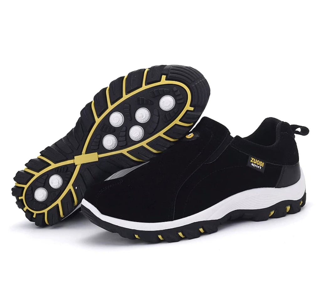 heren slip-on wandelschoen in zwart