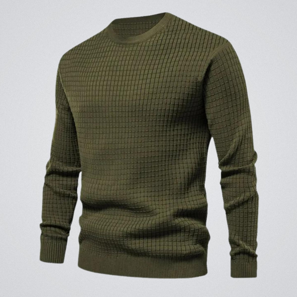 heren trui met ronde hals in groen