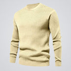heren trui met ronde hals in beige