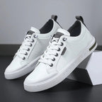 heren two-tone sneakers met lage top in wit/grijs