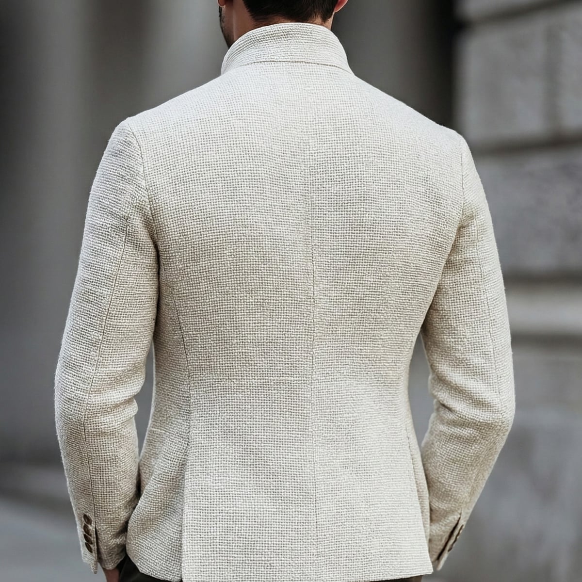 heren vest met staande kraag
