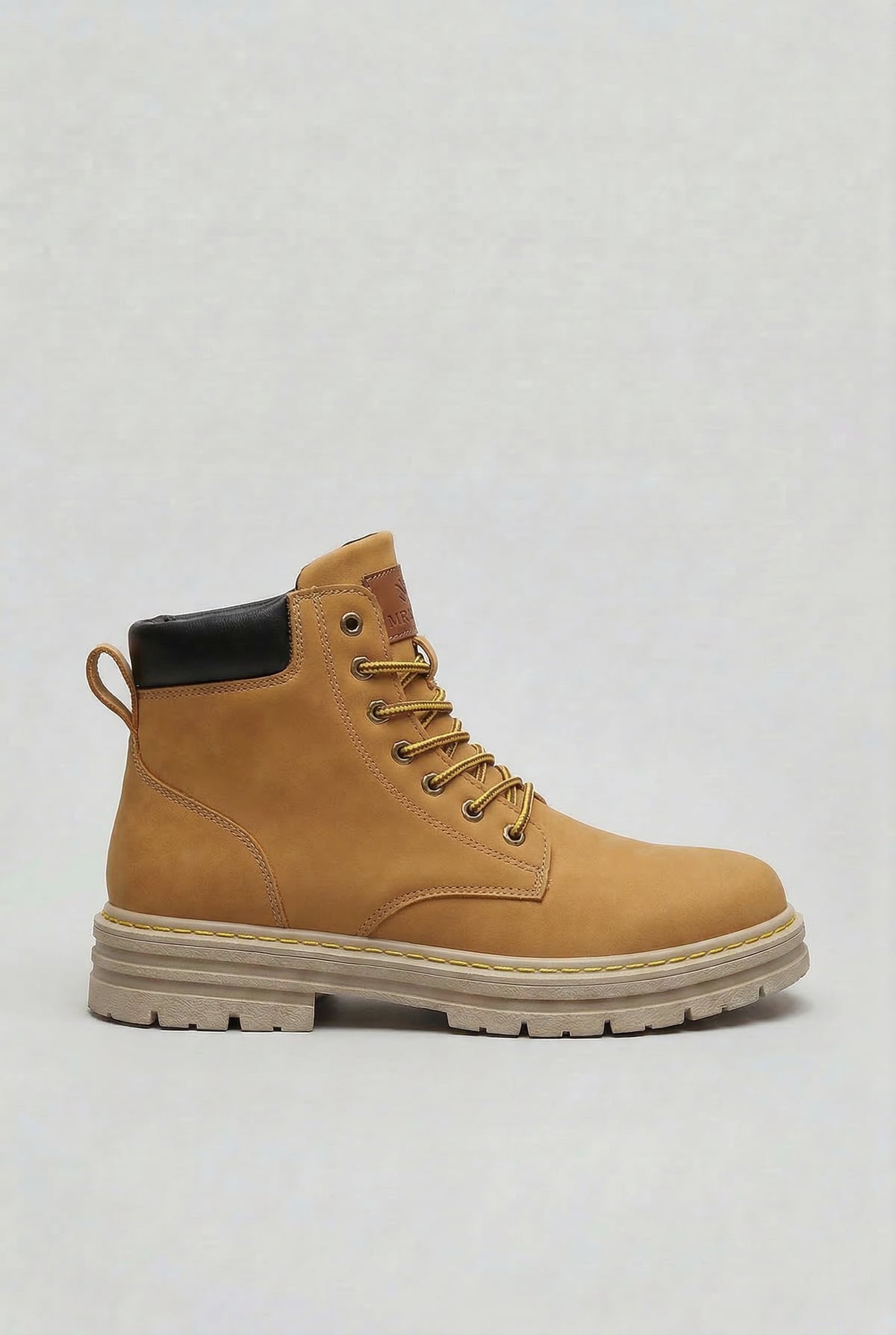 heren veterboots met hoge enkelsluiting in zandbruin