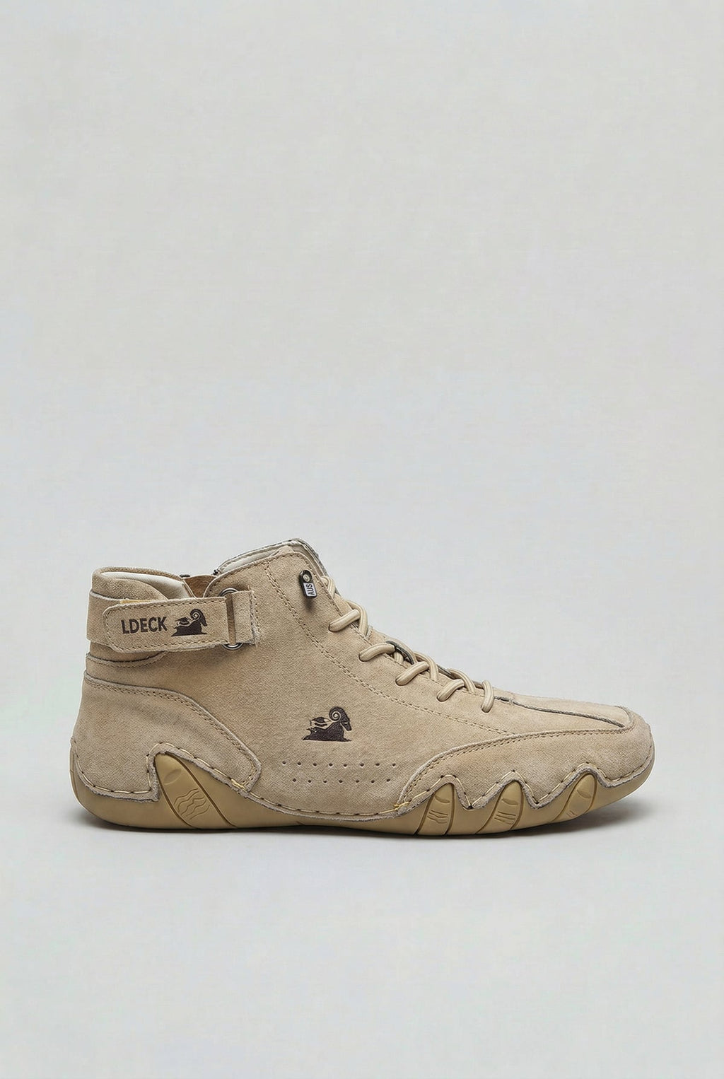 heren veterlaars met enkelhoogte in beige