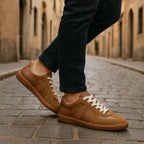 heren veterschoenen sneaker met ronde neus