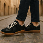 heren veterschoenen sneaker met ronde neus