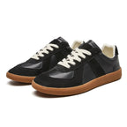 heren veterschoenen sneaker met ronde neus in zwart