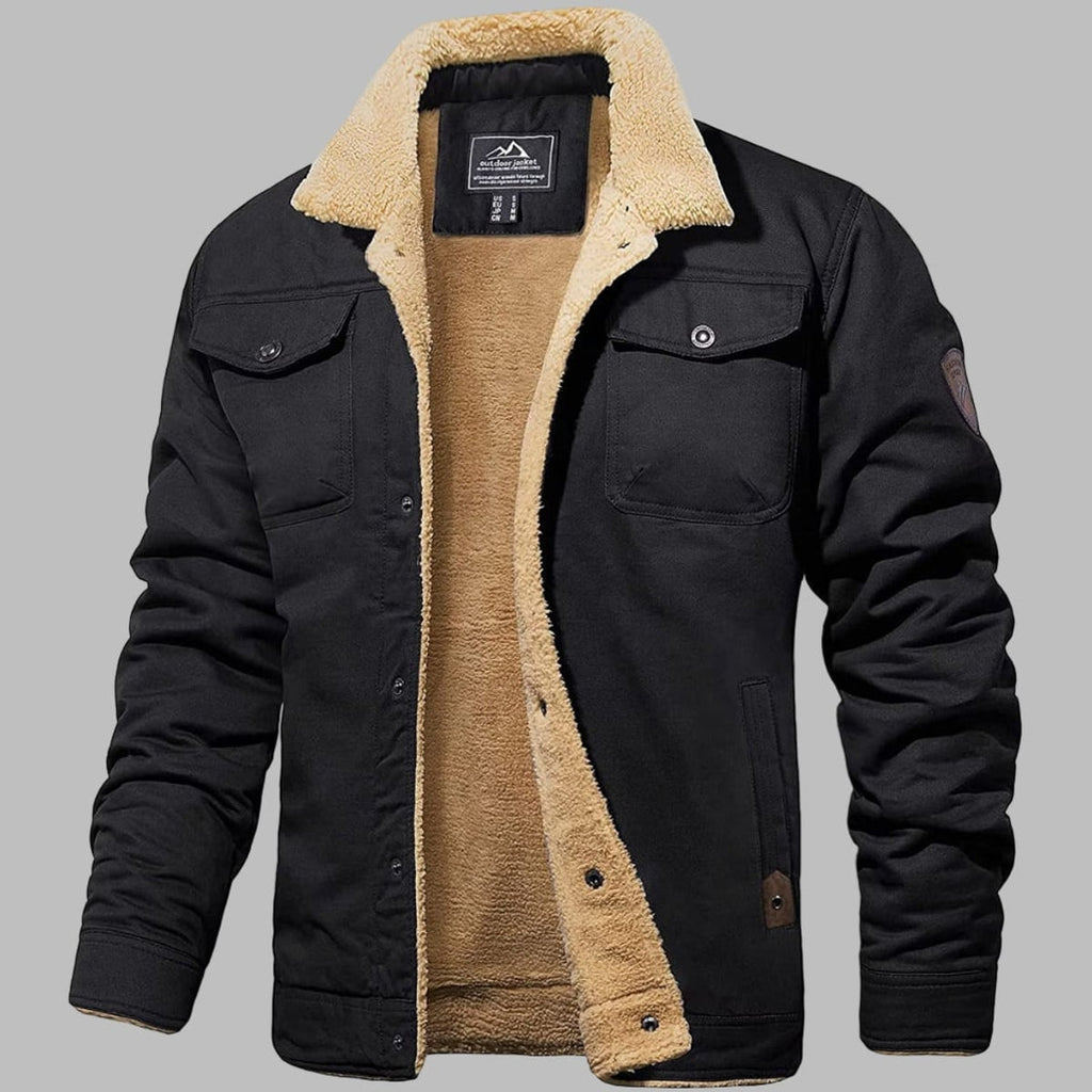 heren vintage bomber jacket in zwart