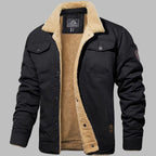 heren vintage bomber jacket in zwart