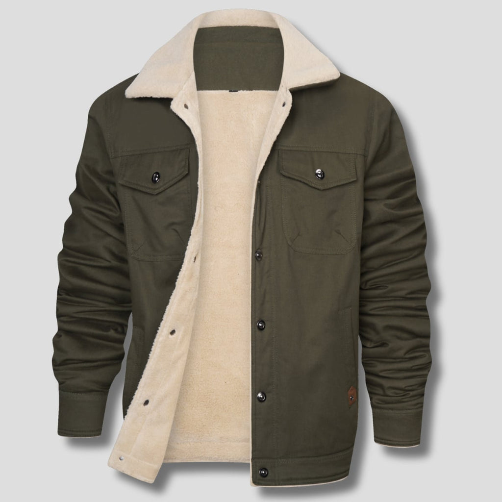 heren vintage bomber jacket in legergroen