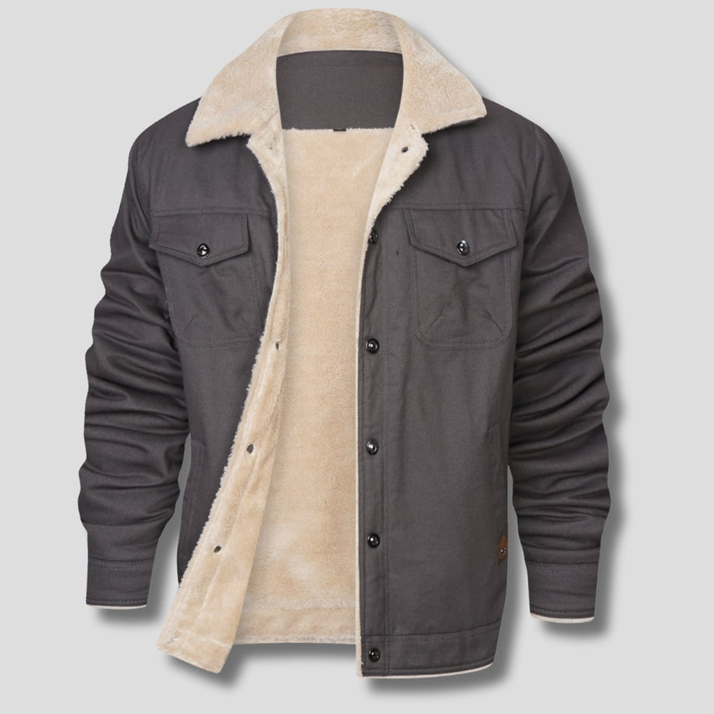 heren vintage bomber jacket in donkergrijs