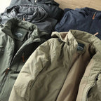 heren winterjas met afneembare capuchon