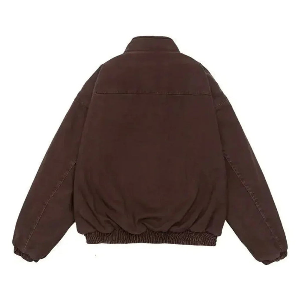 heren winterjas met sherpa voering in rood