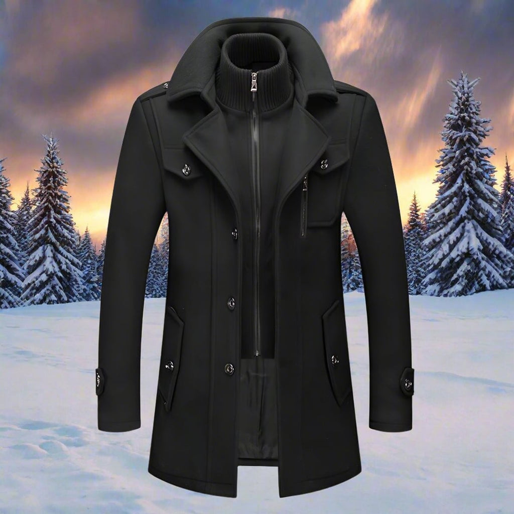 heren winterjas met staande kraag
