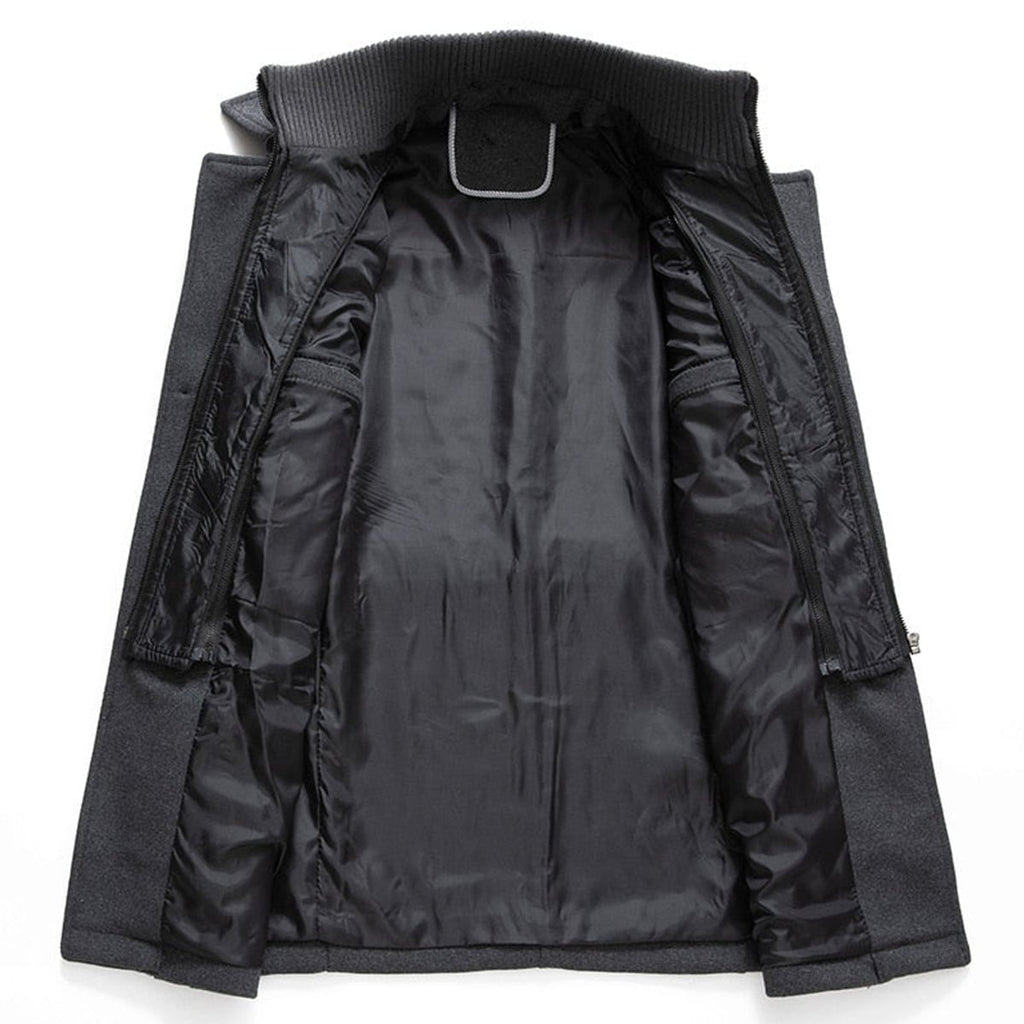 heren winterjas met staande kraag