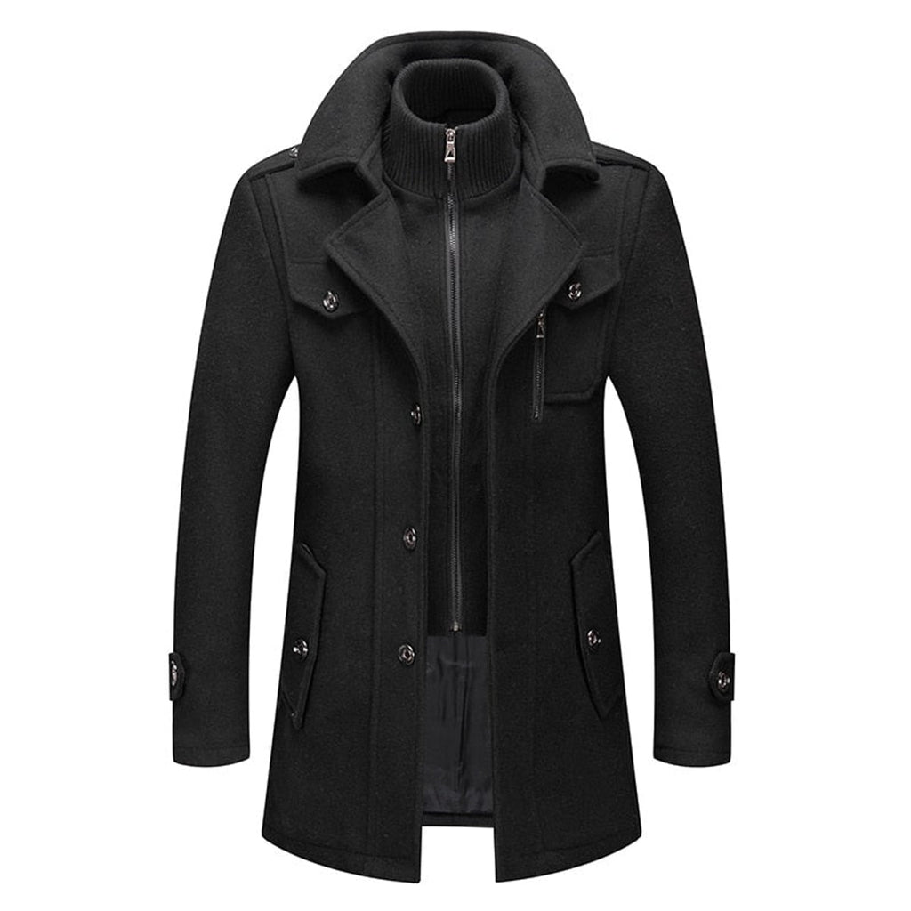 heren winterjas met staande kraag