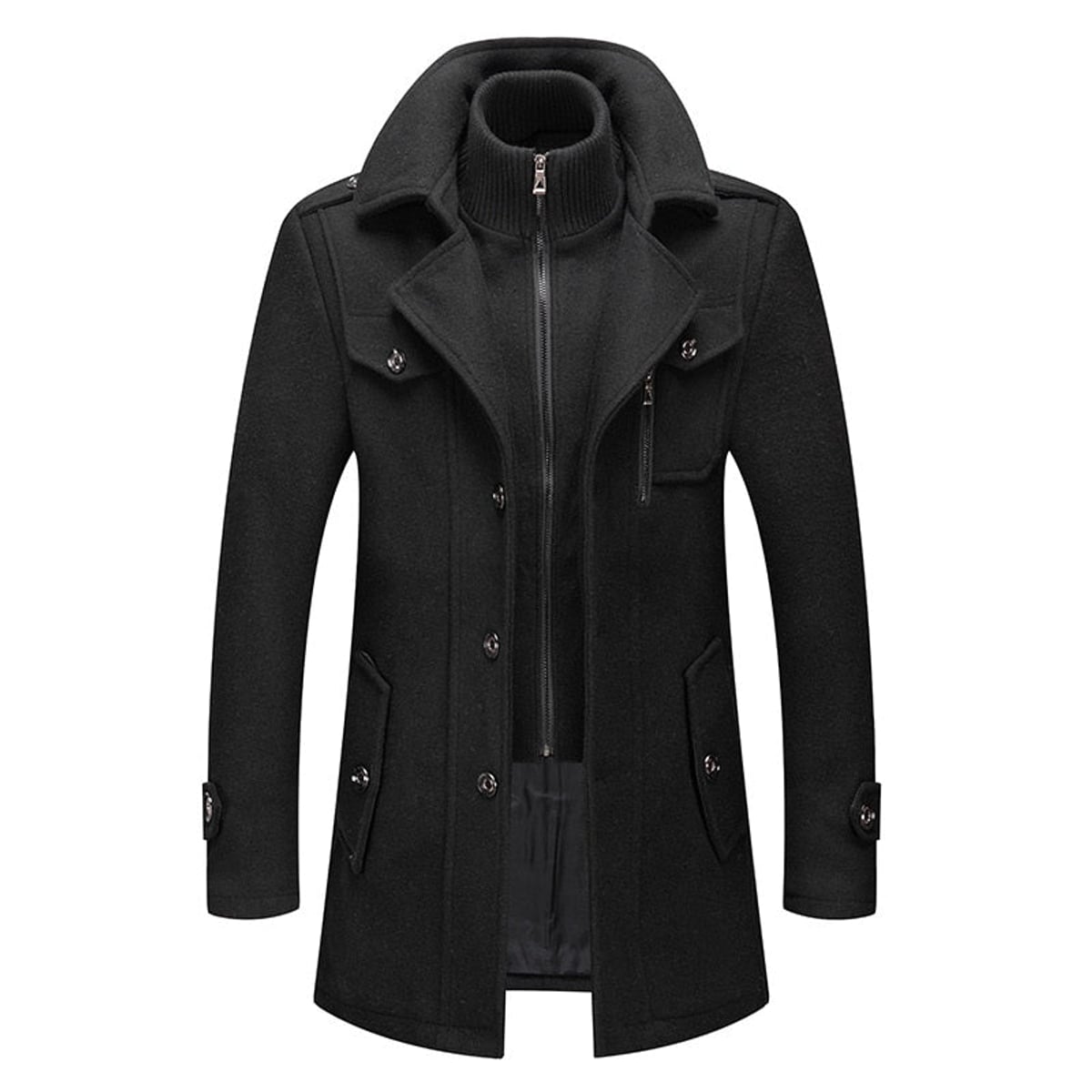 heren winterjas met staande kraag