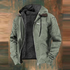heren zip-up jack met meerdere zakken in groen