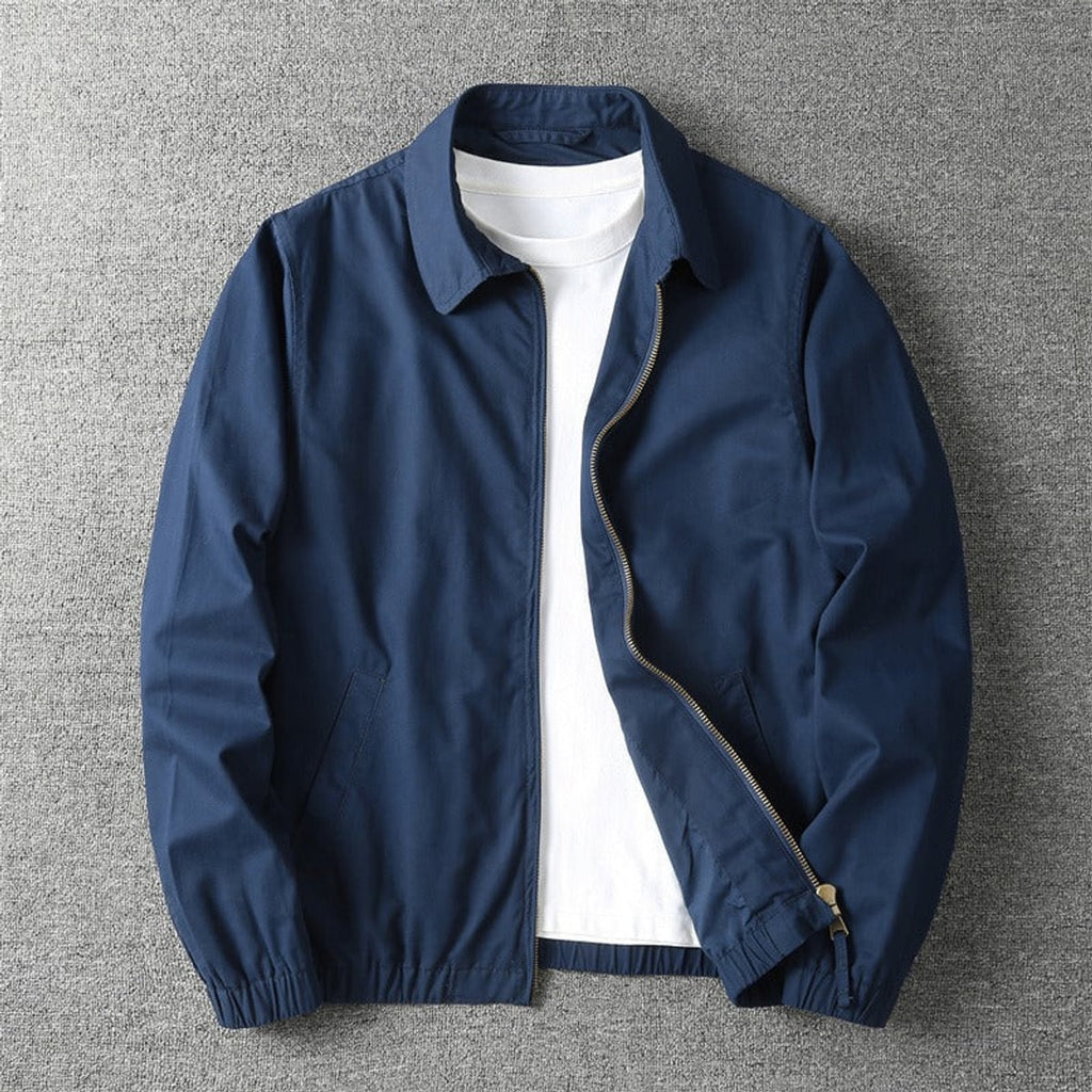 heren zip-up jacket met elastische boorden in marine