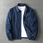 heren zip-up jacket met elastische boorden in marine