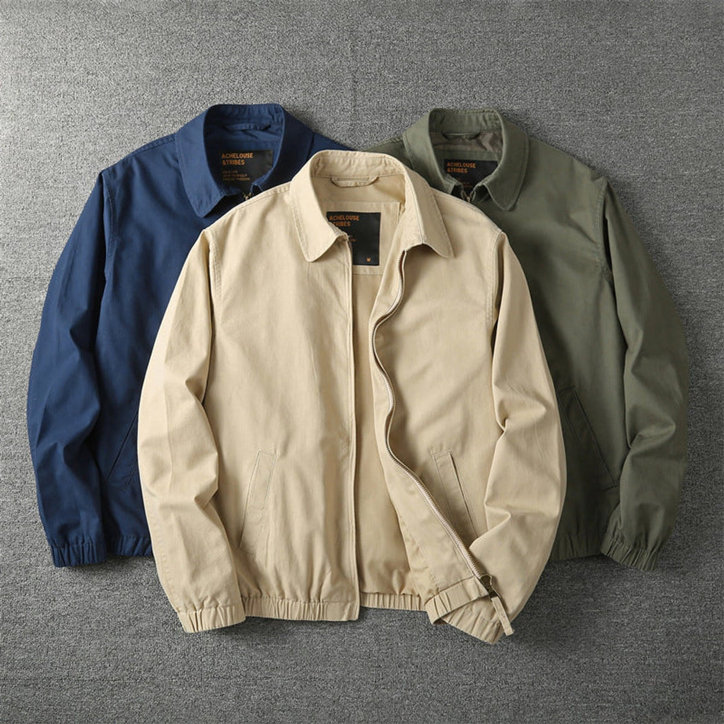 heren zip-up jacket met elastische boorden