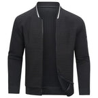 heren zip-up trui met rits in zwart