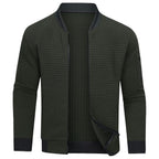 heren zip-up trui met rits in groen