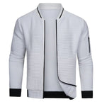 heren zip-up trui met rits in wit
