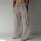 linnen broek heren relaxed in wit voor heren