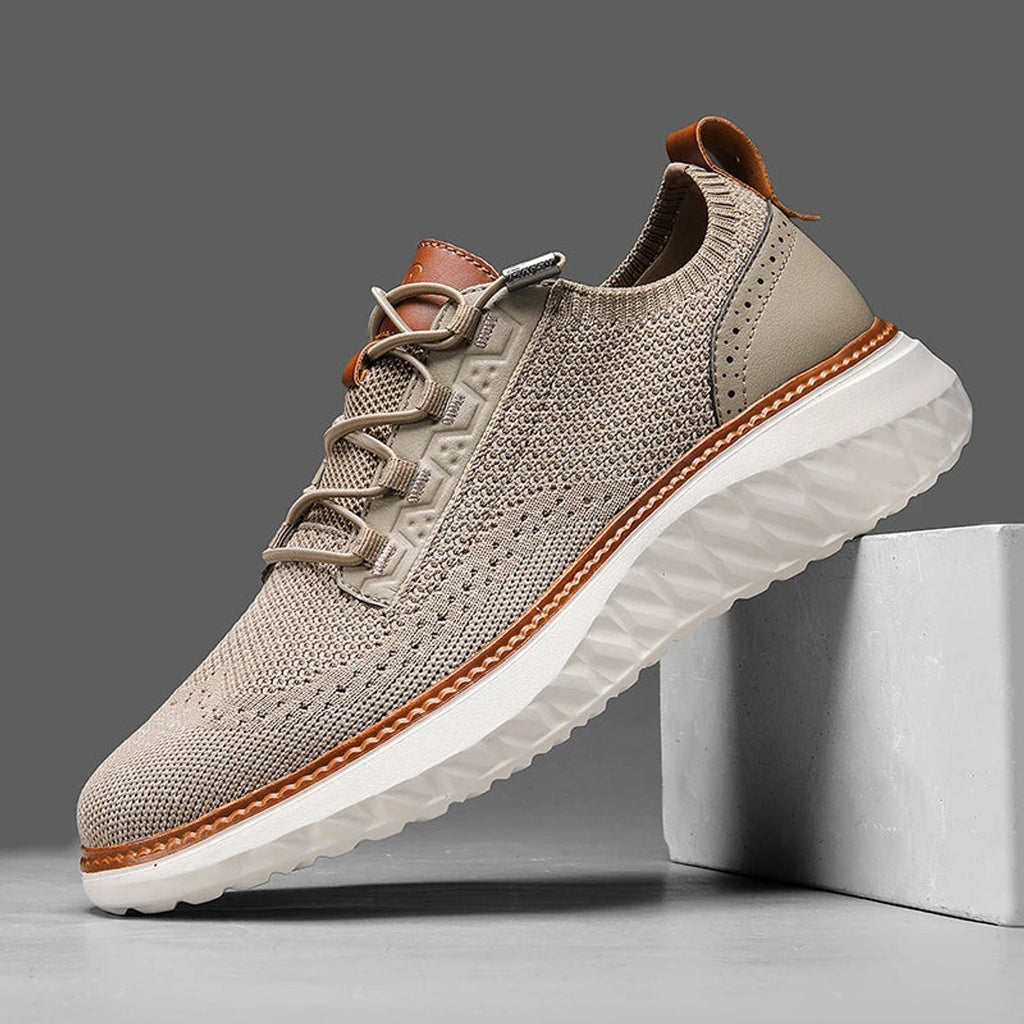 mesh sneakers heren oxford in khaki voor heren