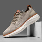 mesh sneakers heren oxford in khaki voor heren