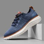 mesh sneakers heren oxford in blauw voor heren