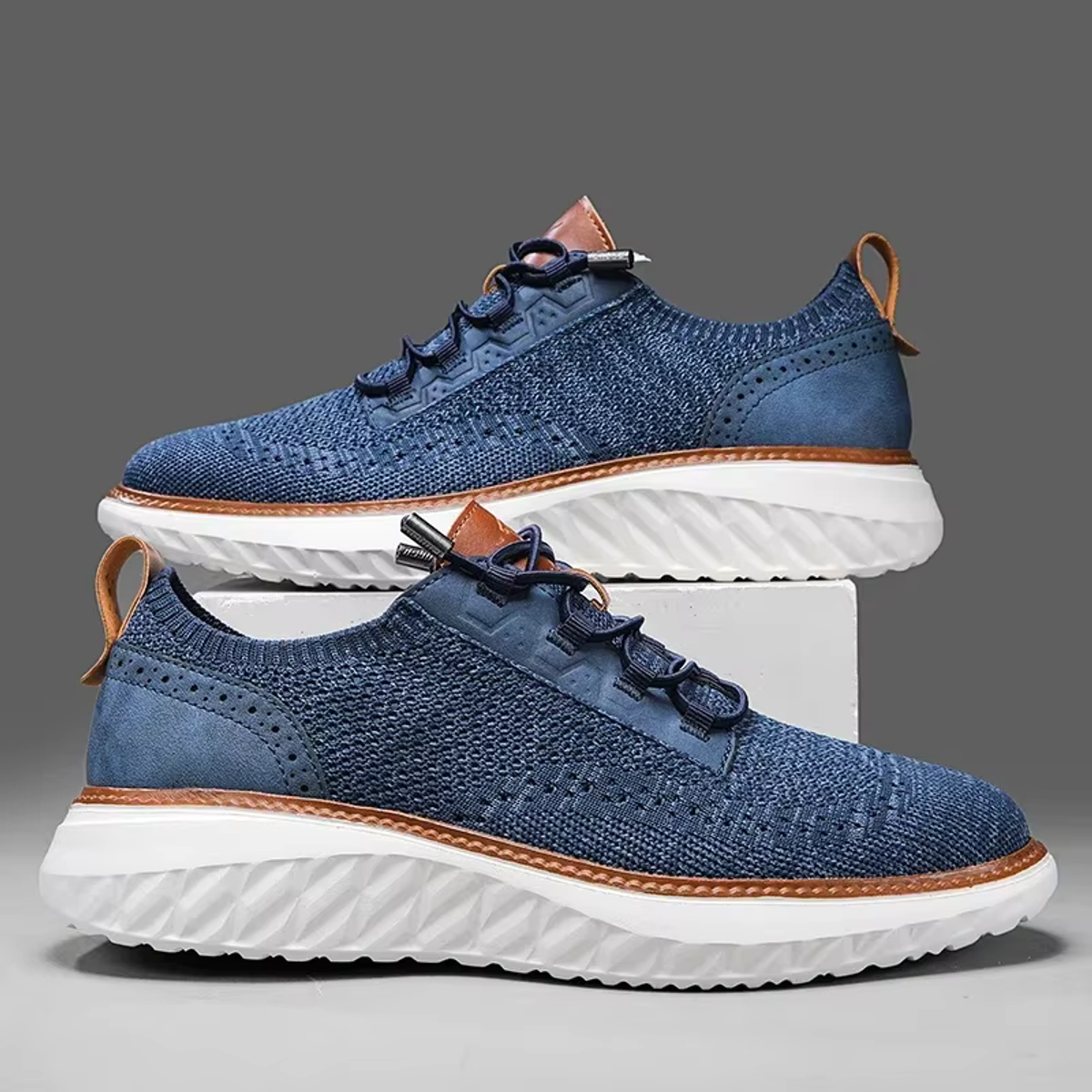 mesh sneakers heren oxford in khaki voor heren