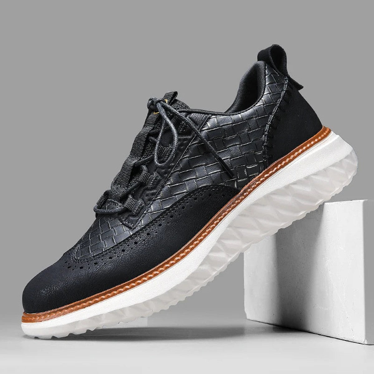 oxford sneakers heren klassiek in zwart voor heren