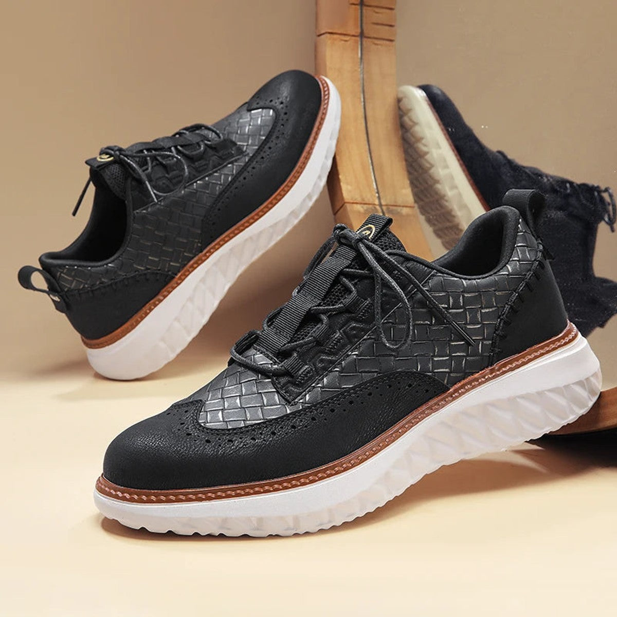 oxford sneakers heren klassiek in blauw voor heren