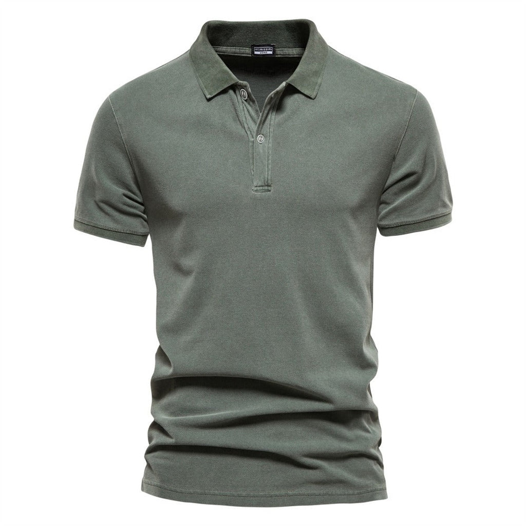 slim fit polo heren klassiek in groen voor heren