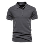 slim fit polo heren klassiek in grijs voor heren